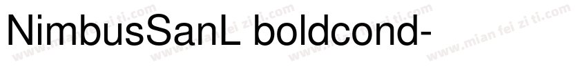 NimbusSanL boldcond字体转换